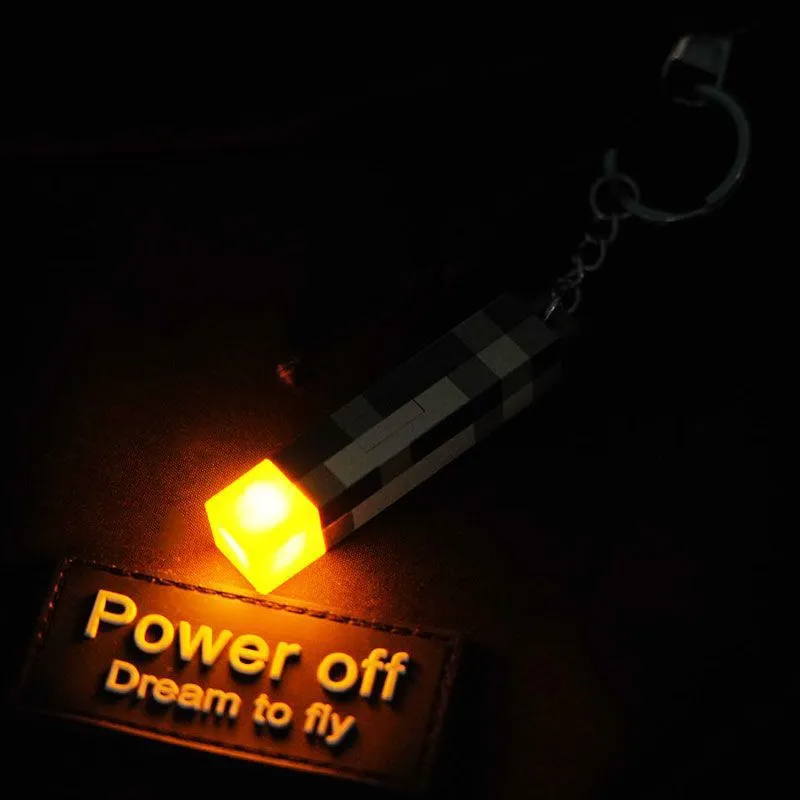 Minecraft Fackel Schlüsselanhänger